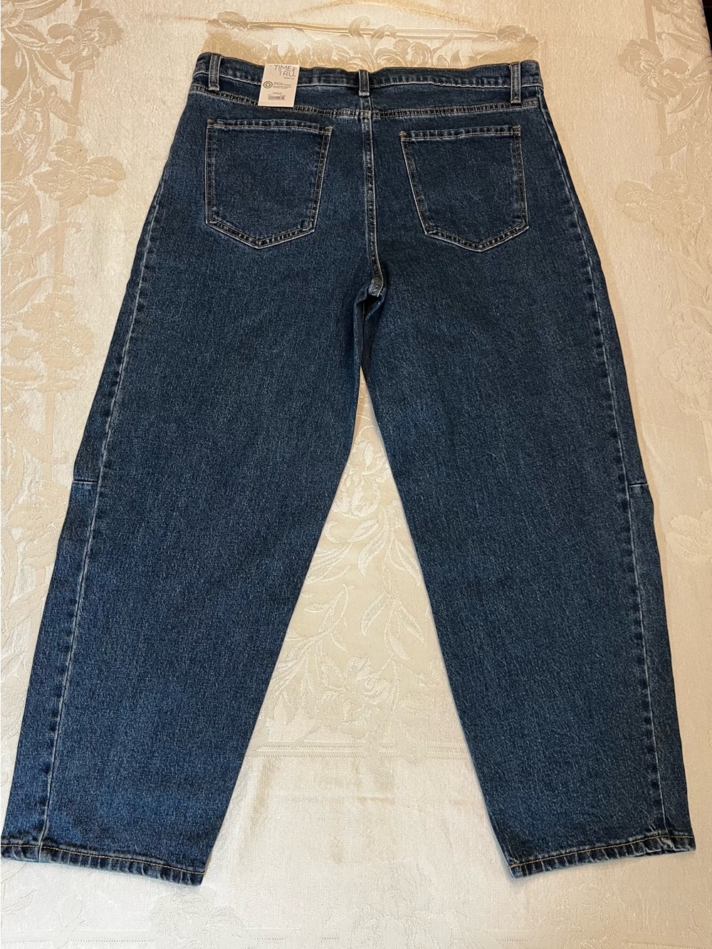Dark Blue Barrel Size 16 Denim Jeans NWT - Picture 10 of 10